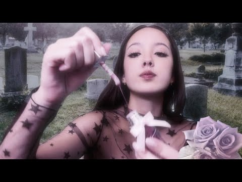 ASMR | Goth Girl Takes You on a Graveyard Date (she wants you) + lipgloss, cork tapping, makeup