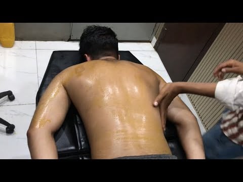 Full Back Deep Tissue Massage | NO TALKING | ASMR 💈