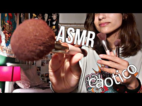 ASMR pincéis na tela E no microfone🖌🎤
