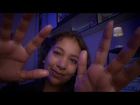 ASMR Massagem facial, de pescoço e ombros para relaxar depois de um dia cheio e cansativo, com óleo🌙