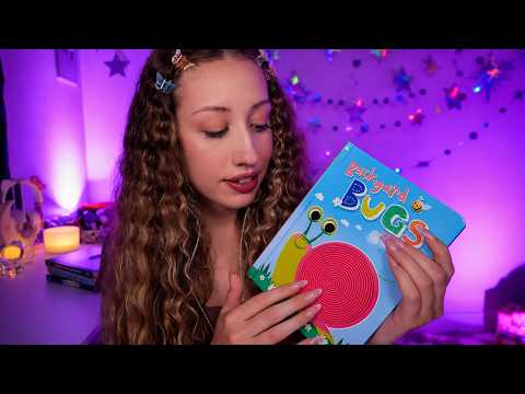 ASMR Sensory Books 📚 Scratching, Tapping & Reading You to Sleep ♡