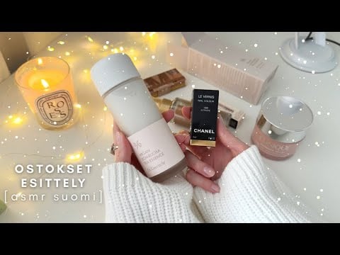 ASMR suomi | ostokset - unboxing & esittely - meikit ja ihonhoitotuotteet (Sephora, Chanel, Nars) 💄