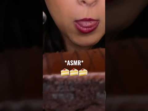 Chocolate cake ASMR 🍰🍫 #asmr #cake #asmrsounds #asmreating #lips #shorts #asmrfood #foodasmr
