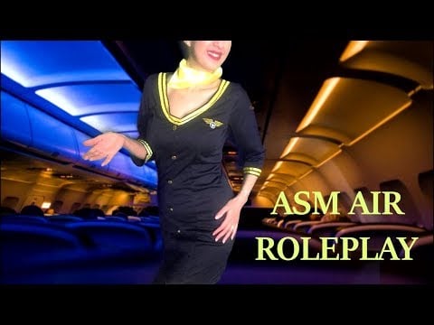 ASMR HÔTESSE DE L’AIR 👩‍✈️ ROLEPLAY * chuchotement/tapping/scratching morti Asmr