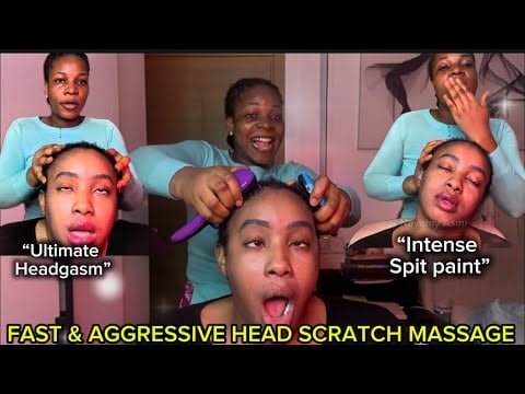 ASMR✨1 HOUR OF FAST AND INTENSE AGGRESSIVE HEAD SCRATCH MASSAGE ,EXTREME BRAIN TINGLES*ALL TOOLS*