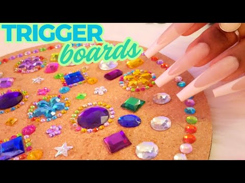 Lofi Trigger Boards ASMR , Long Nail Tapping , Back of the Nail Scratching , No Talking ASMR