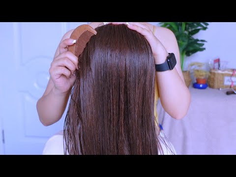 Hair ASMR No Talking Wet Hair Brushing for Sleep