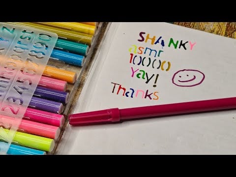 ASMR × Whispering and Sketching Stencil (Mast Relaxing Video) 