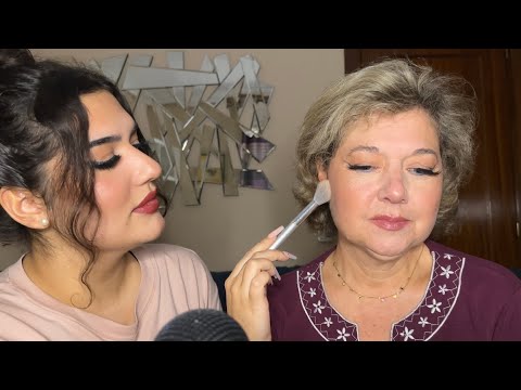 ASMR | MAQUILLANDO A MI MADRE 😍🤣❤️