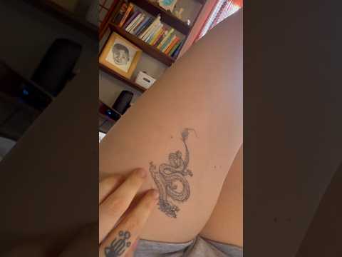 Tickling my dragon tattoo :3 🐉