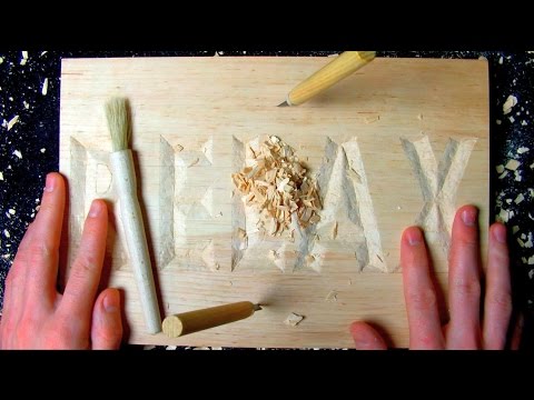 ASMR wood carving