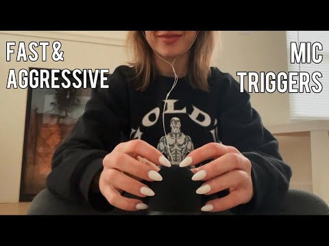 ASMR FAST & AGGRESSIVE MIC TRIGGERS NO TALKING 🤫