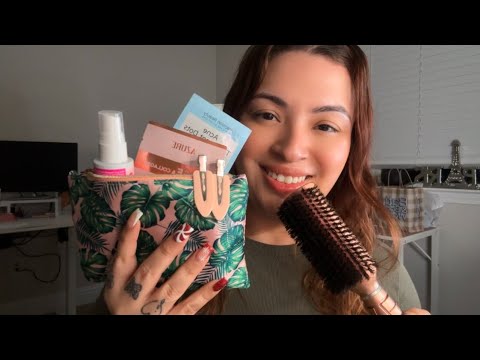 ASMR| You have a sleepover at your favorite aunts house- getting you ready for bed& gifts care bag 🩷