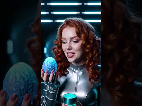 Futuristic Glowing Space Fruit ASMR Crunch 🌌🔵  #relax #mukbang #satisfyingsounds #crunchytreats