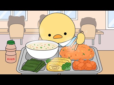 School Lunch Mukbang | ASMR animation