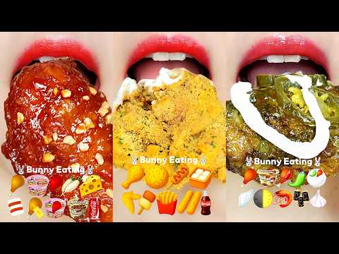 ASMR Crispy Bburinkle & Korean Chicken Compilation EMOJI FOOD MUKBANG 치킨 먹방 모음집 Eating Sounds