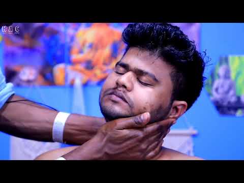 Perfect deep tissue indian massage with head and body relaxation | Awesome neck cracking ASMR