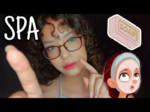 ASMR RÁPIDO Y AGRESIVO SPA RELAJANTE, TE LAVO LA CARITA, TE PEINO, TE HAGO MASAJE