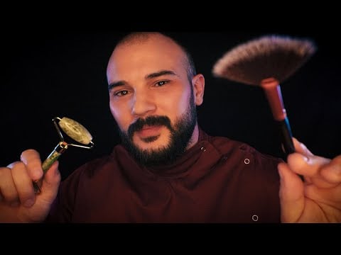 Relaxing ASMR Face Treatment for Sleep 💤 Face Brushing - Face Massage (Personal Attention) Safe ASMR