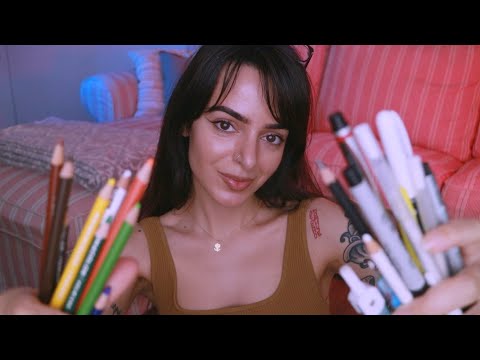 ASMR Pen Testing, Writing & Sorting (Soft Spoken)