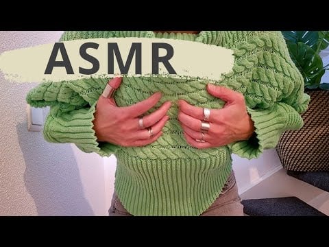 ASMR | CABLE KNIT SWEATER SCRATCHING 🧶💚 | PURE FABRIC SOUNDS FOR SLEEP | NO TALKING