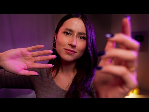 ASMR Gentle hand movements & hand sounds for sleep 🖐😴 minimal talking, with mouth sounds