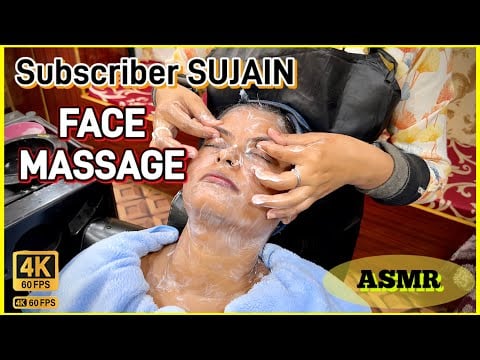 ASMR | Subscriber SUJAIN Taking Face Massage | Feel Relax || Stress & Pain Relief | BeauticiaN DoLL