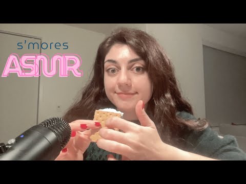 ASMR s’mores mini mukbang :)