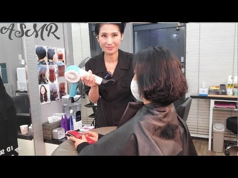 미용실 ASMR 어두운갈색 흰머리커버   dark brown hair cover/Korean hair salon