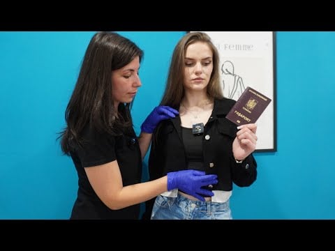 ASMR TSA Security Check & Bag Scan | Real Person Full Body Pat Down, Satisfying Triggers