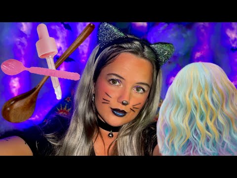 Kitty ASMR LIVE pt. 3 😽😻 — wooden spoon, hair scratching, plastic spoon, & mouth/ teeth sounds!