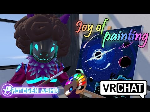 [Furry ASMR]  Pabz Ross - Joy of painting with a Protogen [VRChat] [VRChat ASMR]