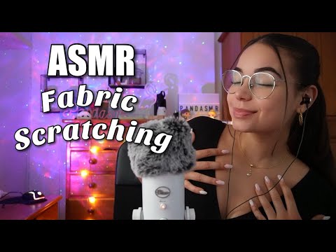 ASMR FABRIC SCRATCHING👗(Skin Scratching + Mouth sounds muy relajante) | ASMR para dormir | Pandasmr