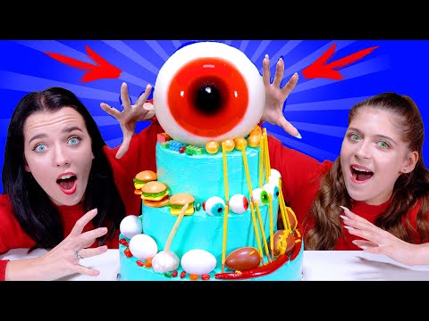 ASMR Giant Eyeball Jelly Cake Decoration Challenge By LiLiBu