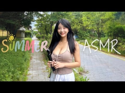 A peaceful summer walk before sunset ASMR