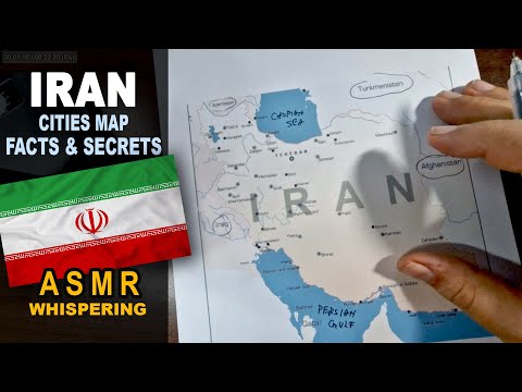 ASMR: IRAN Map most important cities | Key Facts and Highlights | ASMR maps and facts