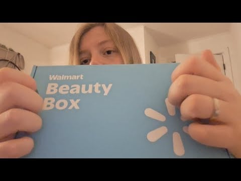 ASMR- Spring Walmart Beauty Box Haul- Lofi Show and Tell- Whispering and Rambling with Tapping 