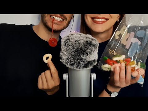 ASMR - Dégustation de BONBONS avec mon copain 🍬😋 - Mouth sounds