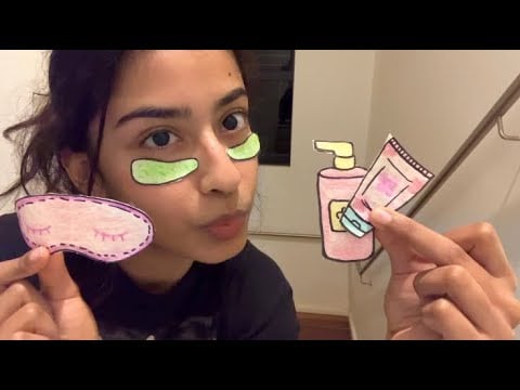 ASMR doing your skincare with paper products 🧴