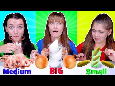 ASMR Small Vs Medium Vs Big Glass Drink Challenge By LiLiBu #2