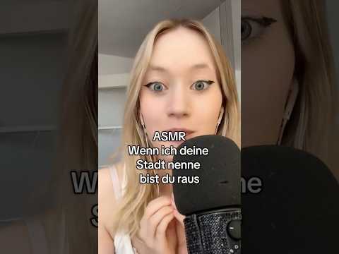 ASMR wenn ich deine Stadt nenne bist du raus!! #asmr #tingles #mouthwhisper #fabricscratching