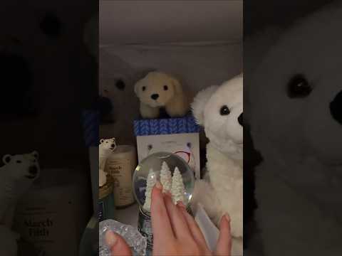 ASMR Around My Polar Bear Shelf! 🐻‍❄️🤍 ─♡─ #asmr #asmrshorts