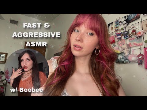 Fast & Aggressive Unpredictable ASMR Triggers w/ @beebeeasmr  