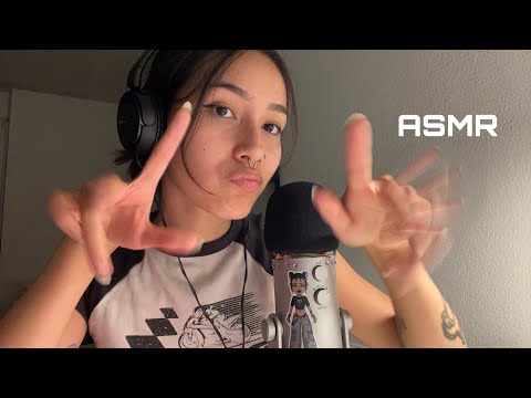 ASMR ☆ hand movements & ramble (mouth sounds, mic scratching, whisper,..)