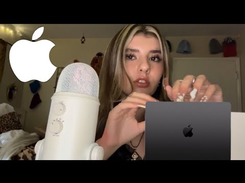 [ASMR] UNBOXING MACBOOK AIR M3 (tapping+ scratching)