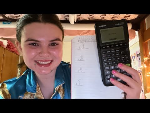 ASMR math tutor roleplay!!! ✖️🖊️📋👩‍🏫