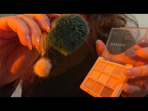 ASMR doing your makeup💄💕 fast, chaotic and aggressive - no talking 
