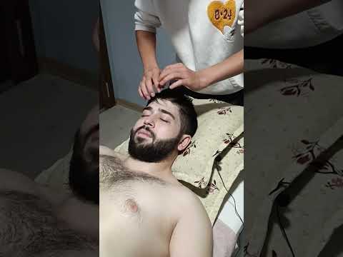 TURKISH MASSAGE THAT RELIEVES STRESS IN THE HEAD #satisfying #relaxing #asmr #shorts #massage