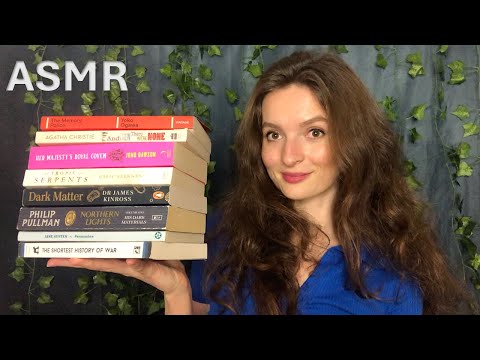 ASMR Books I'm Currently Reading 📚 Book Tapping, Page Turning, Soft Spoken & More Book Triggers