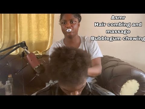 Asmr ✨combing and massaging my brothers hair